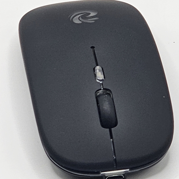 Wireless Bluetooth LED Rechargeable Slim Mouse 2.4G with USB Receiver & Adapter - Picture 2 of 6